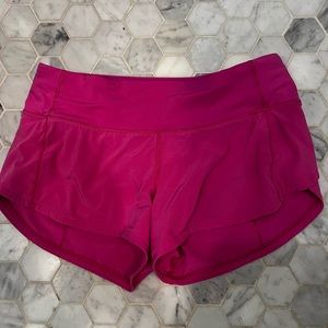 LULULEMON SPEED UP SHORTS SONIC PINK